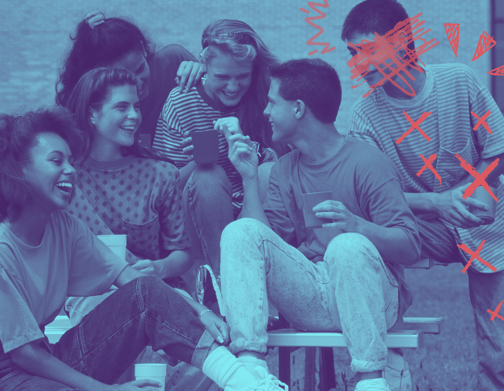 Group of teens smiling together