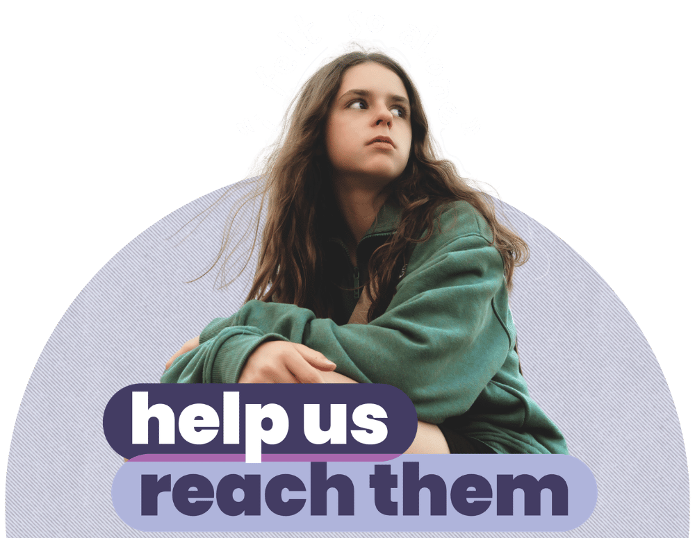 Teen girl looking sad