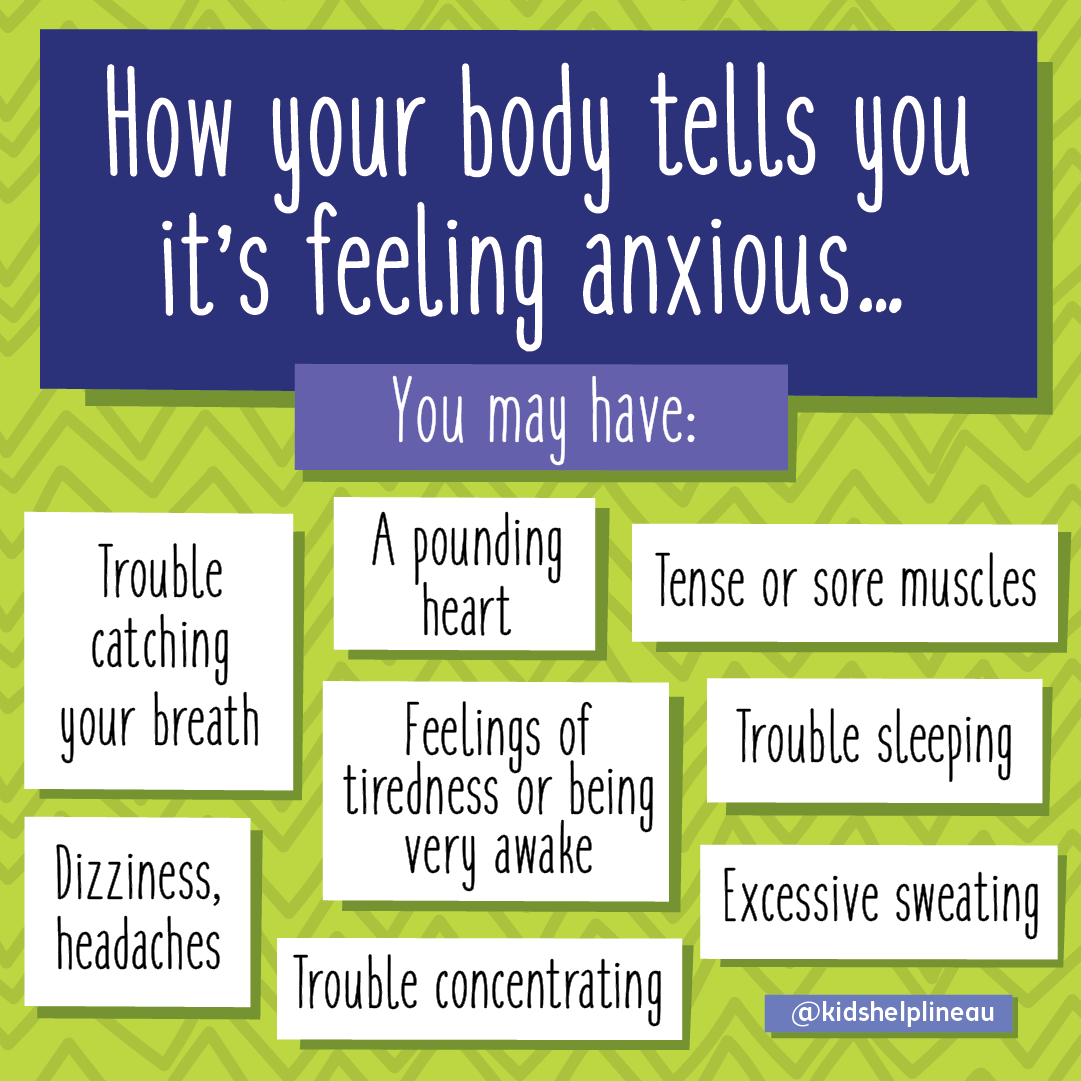 Anxiety body clues infographic