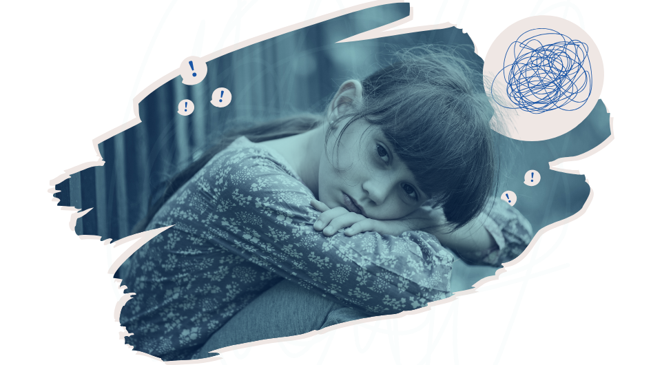 A girl looking stressed