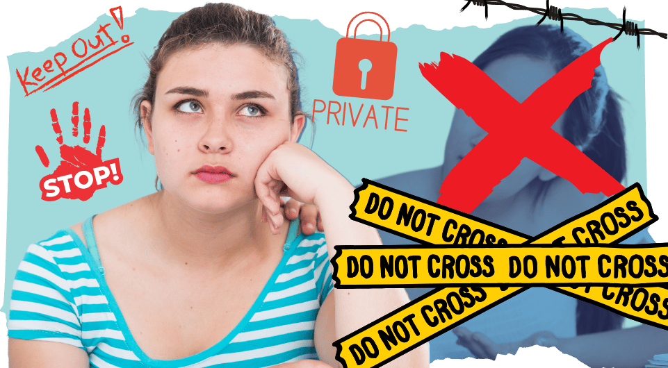 Teen girl looking stressed