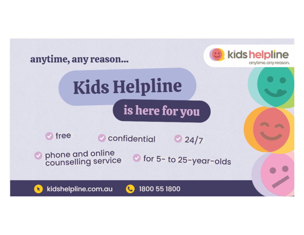 Kids Helpline web and email banner